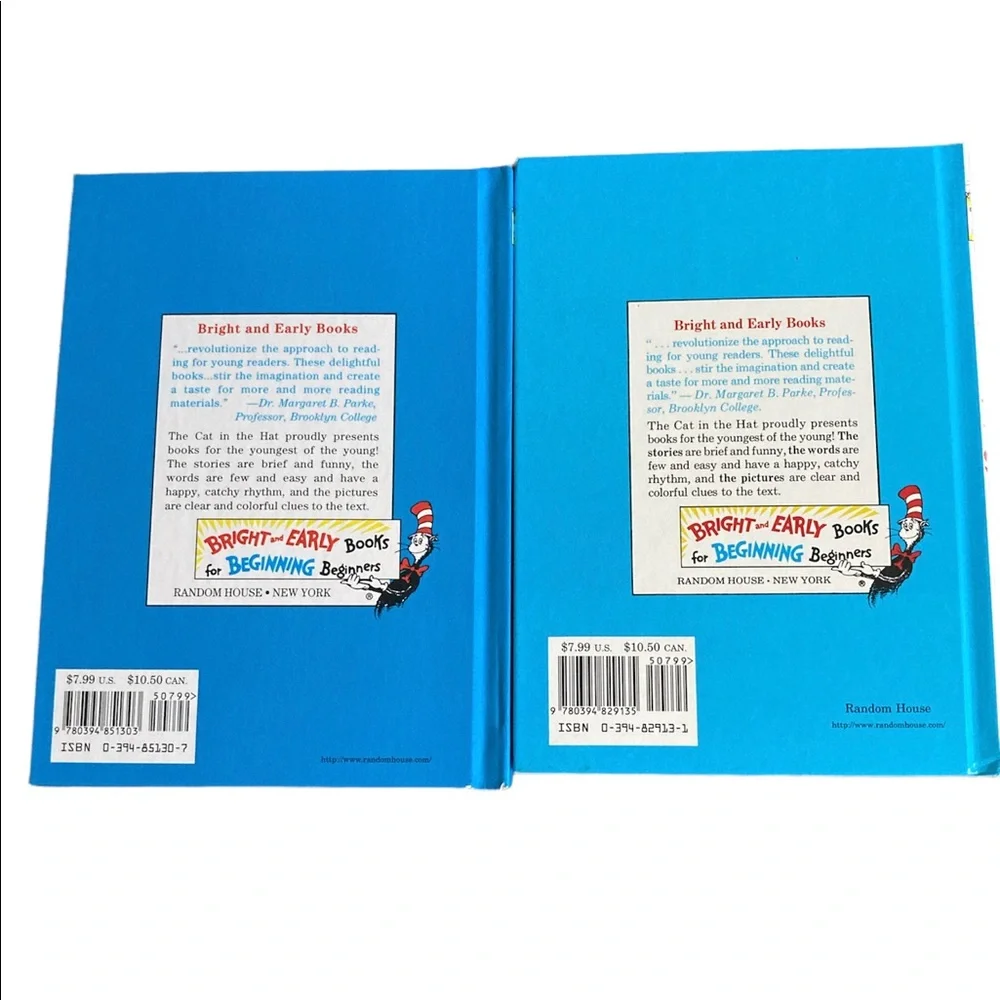 Dr. Seuss Wings on Things & Great Day For Up Bright & Early Kids Books 2 Set